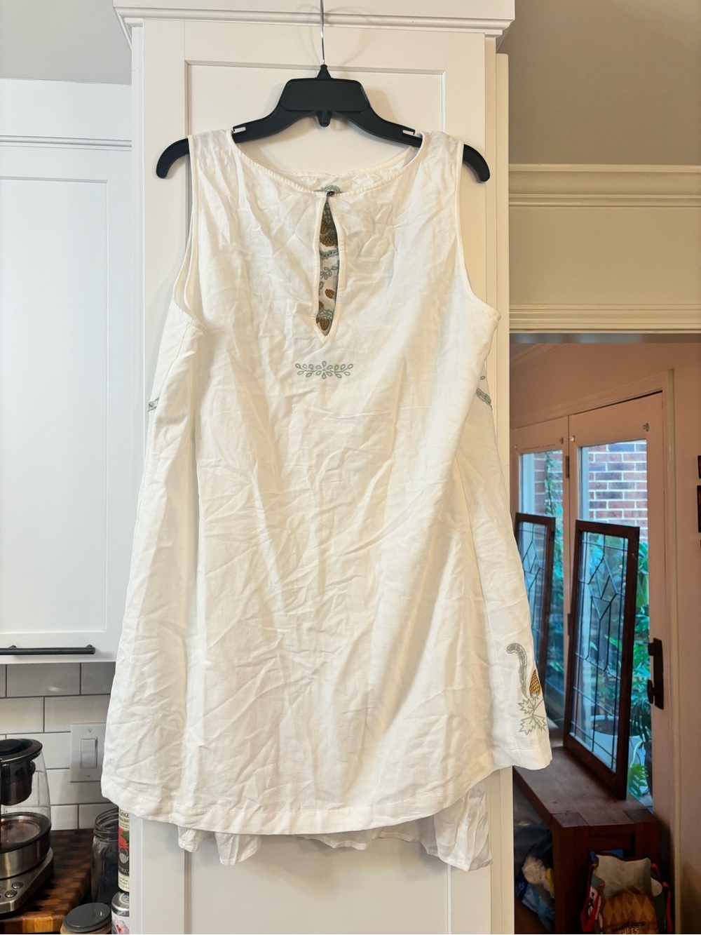 new Free People Electric Garden mini shift dress in ivory combo - Picture 7 of 9